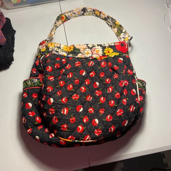 Vera Bradley Poppy Fields Reversible Floral Tote magnetic Purse Shoulder Bag - Picture 6 of 10